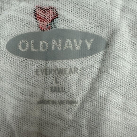 Old Navy Everywear L Tall White T Shirt Red Strawberry Print - Picture 3 of 4